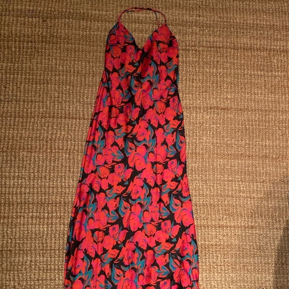 Topshop floral satin slipdress. Size 10. Fits S L